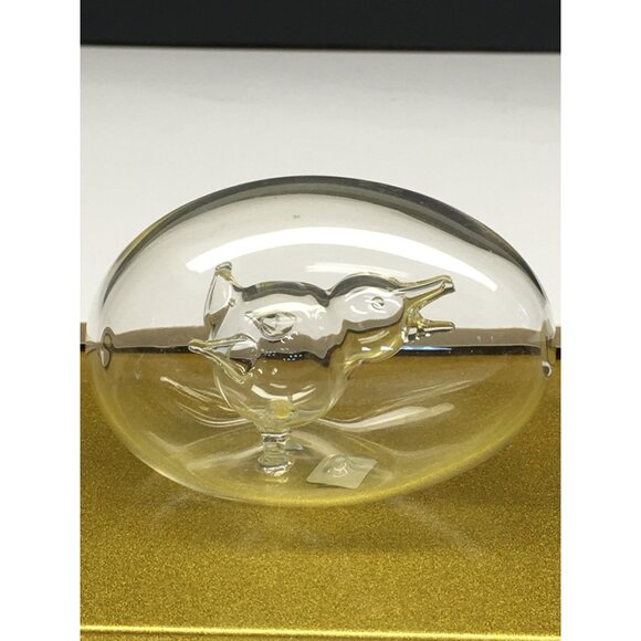 Vintage Hand Blown Art Glass Egg with Chicken Inside Decorative Made in Italy - Picture 10 of 15